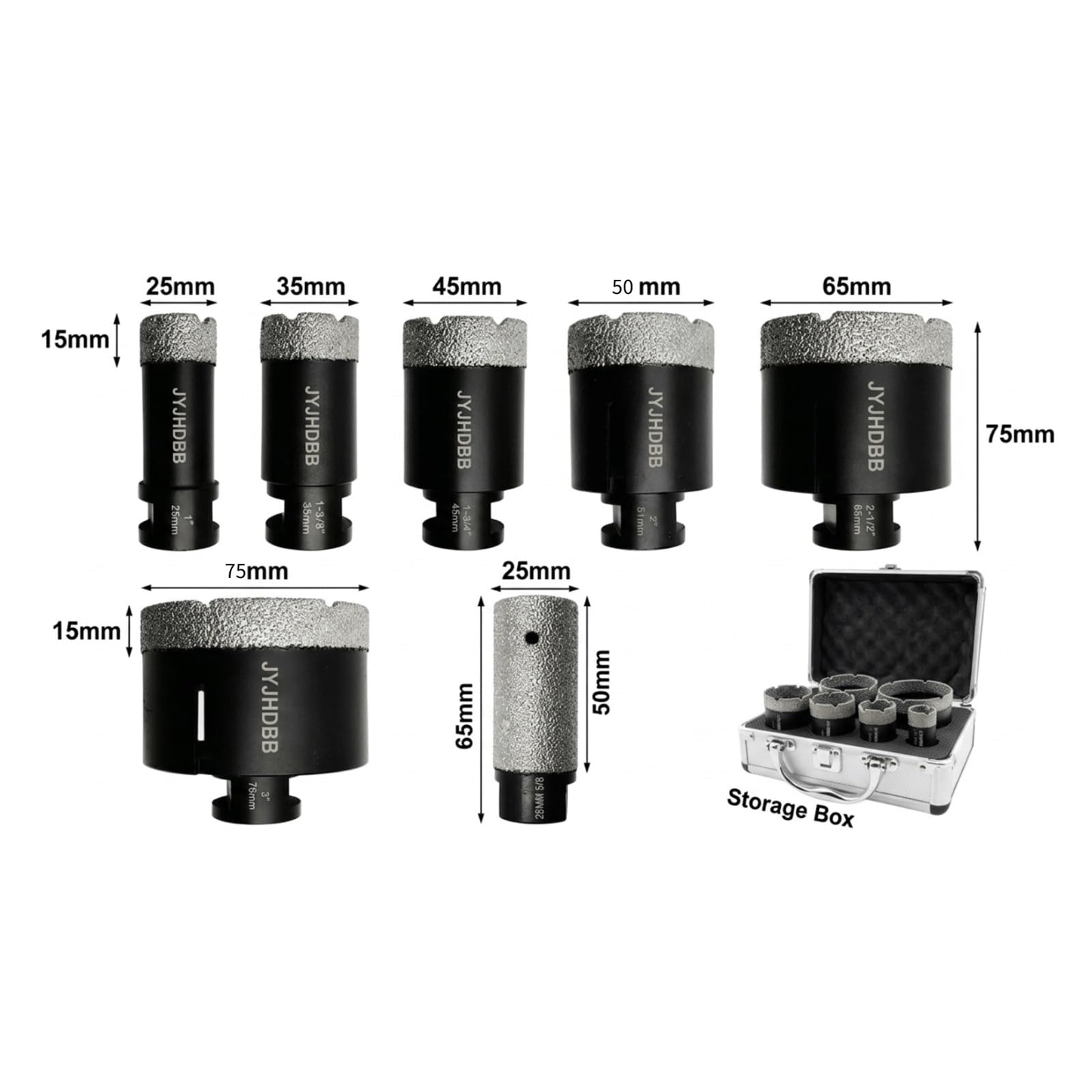 sierra perforadora de granito Kit de brocas diamante 7 piezas, sierra perforadora for porcelana