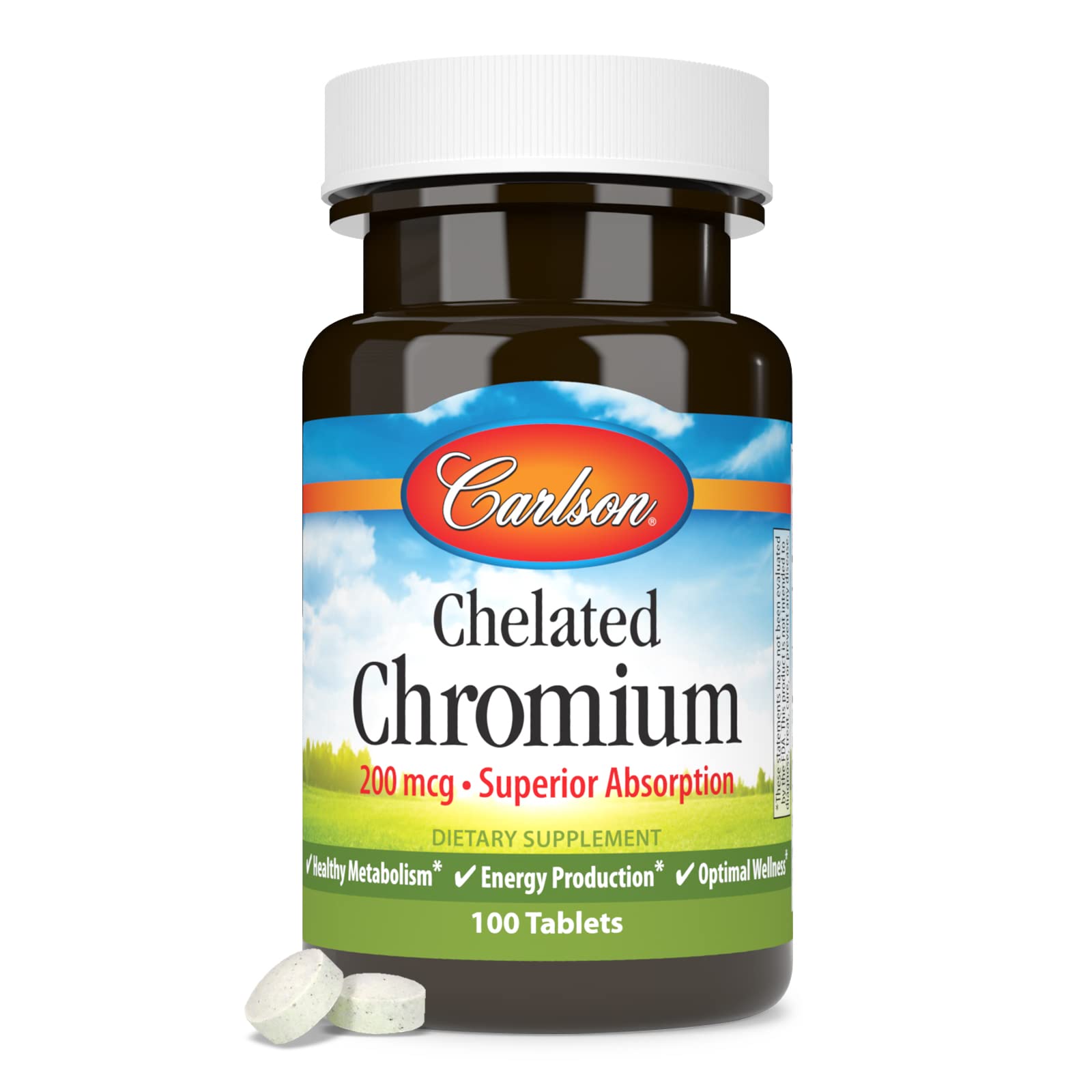 Carlson Chelated Chromium, 200 mcg, Superior Absorption, 100 Tablets — Amazon image 5