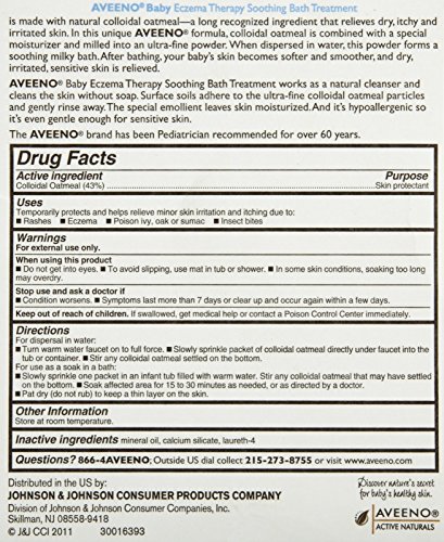 Aveeno Baby Eczema Therapy Soothing Bath Treatment - 3.75 Oz - 5 Ct #TOP1