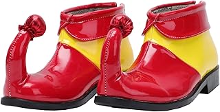 TINEASUR Zapatos Divertidos de Botas Decorativas de Traje Zapatos de PU Botas de Disfraz Clown Costume Botas de PU de Zapato de Cosplay paño