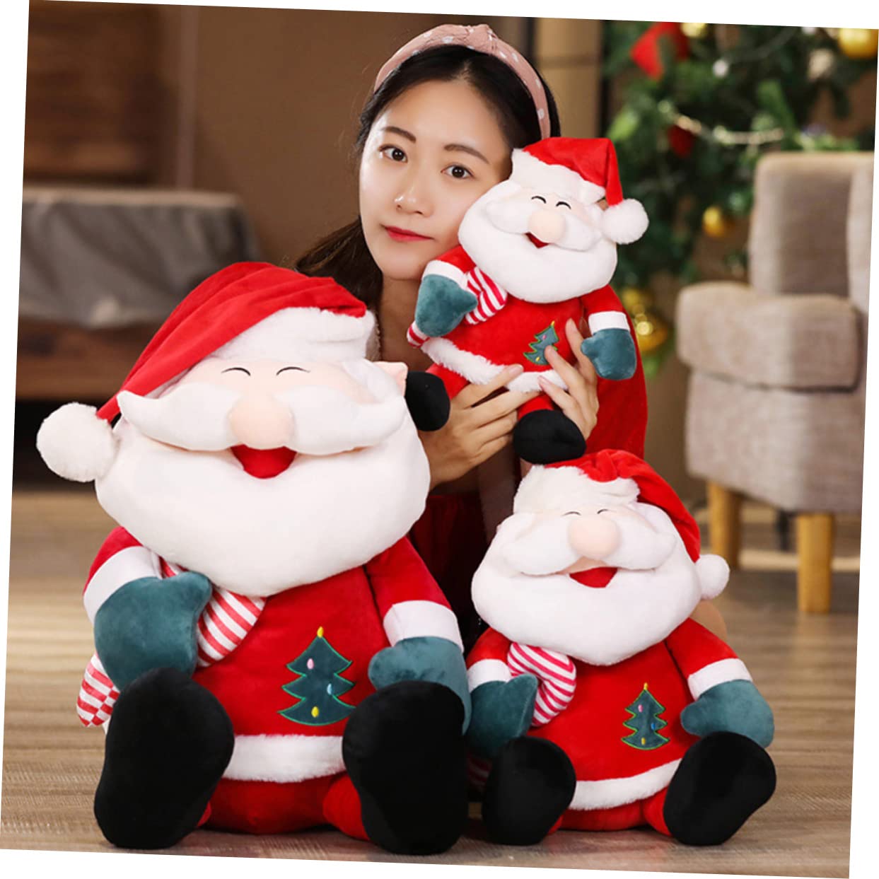 UPKOCH Pupazzo Di Babbo Natale Gigante Peluche Morbido e Confortevole Giocattolo Natalizio Regalo Per Ragazzo Ragazza Ragazza e Festività