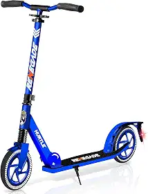 Hurtle Scooter – Scooter para adolescentes – Scooter – Scooter de 2 rodas com guidão ajustável em T – Scooter dobrável adulto com deck antiderrapante de liga