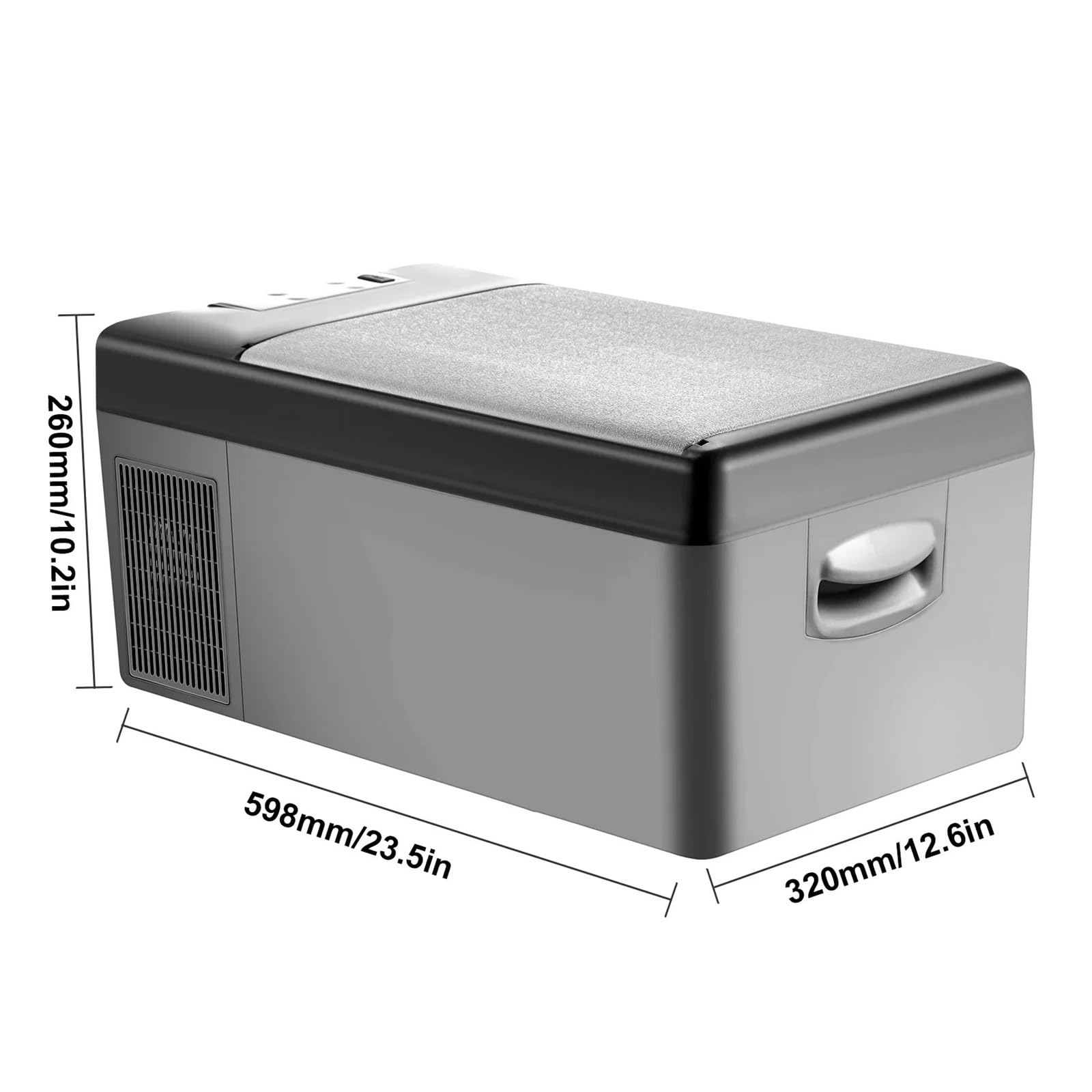Refrigerador for automóvil de 16 Cuartos (15 litros) de enfriamiento rápido, 12 V, 12/24 V CC y 100-240 V CA
