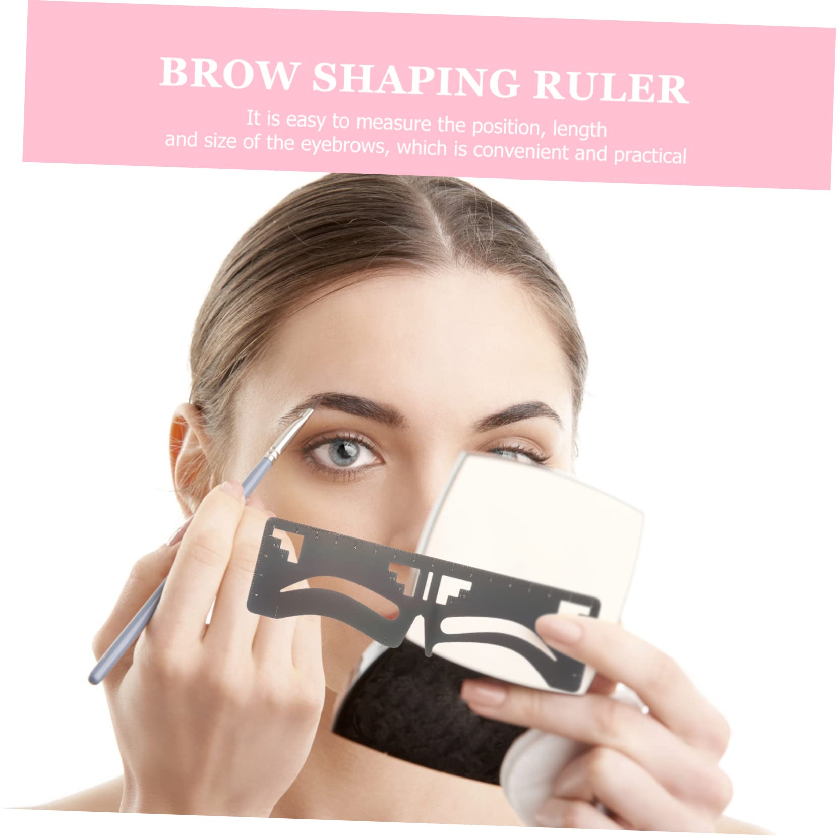 WOONEKY 3 Set Di Stencil Per Sopracciglia Flessibili Righello Per Misurare Le Forme Strumento Essenziale Per Il Trucco Per Donne E Ragazze 2 Pezzi * 3