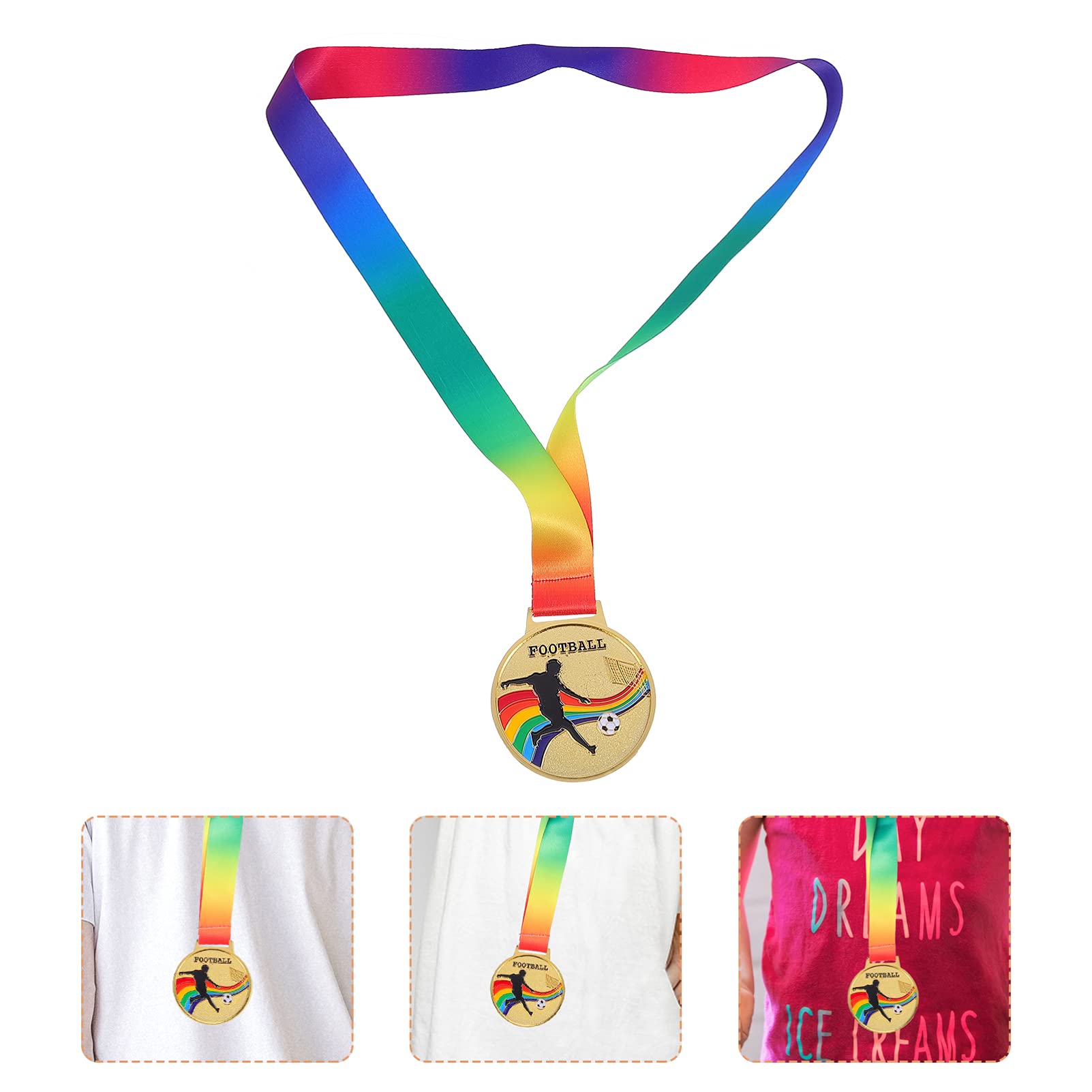 STOBOK 6piezas Medallas De Competición De Fútbol Medallas para Eventos Deportivos Premios para Fiestas y Infantiles