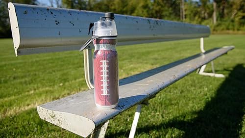 Miniatura 8 de O2COOL Mist N Sip - Botella de agua nebulizadora 2 en 1, 20 onzas (paquete de 2 fútbol), botella deportiva reutilizable con boquilla superior y alto