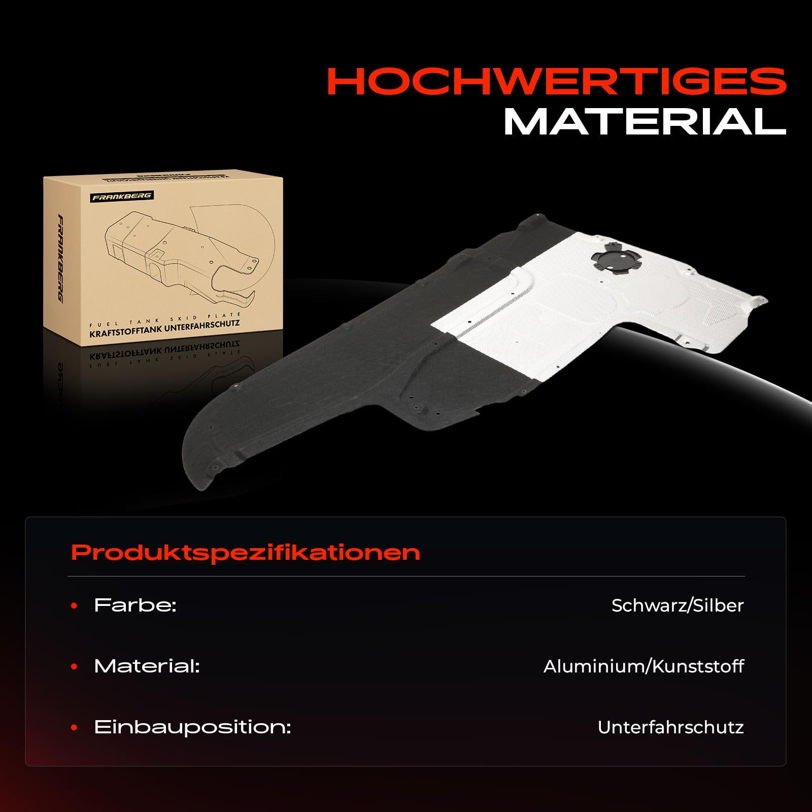 Frankberg Unterfahrschutz Tankschutz Motorverkleidung Kompatibel mit 5er Touring F11 5er F10 7er F01 F02 F03 F04 6 Gran Coupe F06 Replace# 51757207147