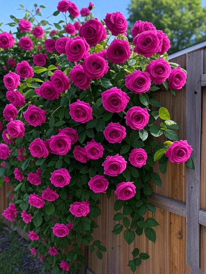 Image of Climbing Rose Hybrid Seeds Pack - Large Flowers- 70 Easy-to-Grow Seeds for Vibrant Blooms, Suitable for All Indian Climates (PURPLE)