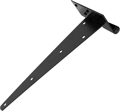 Miniatura 3 de Rural365 Bisagra triangular para puerta, paquete de 2 unidades, bisagras de puerta de estilo granero de 12 pulgadas, resistentes con correa en T de