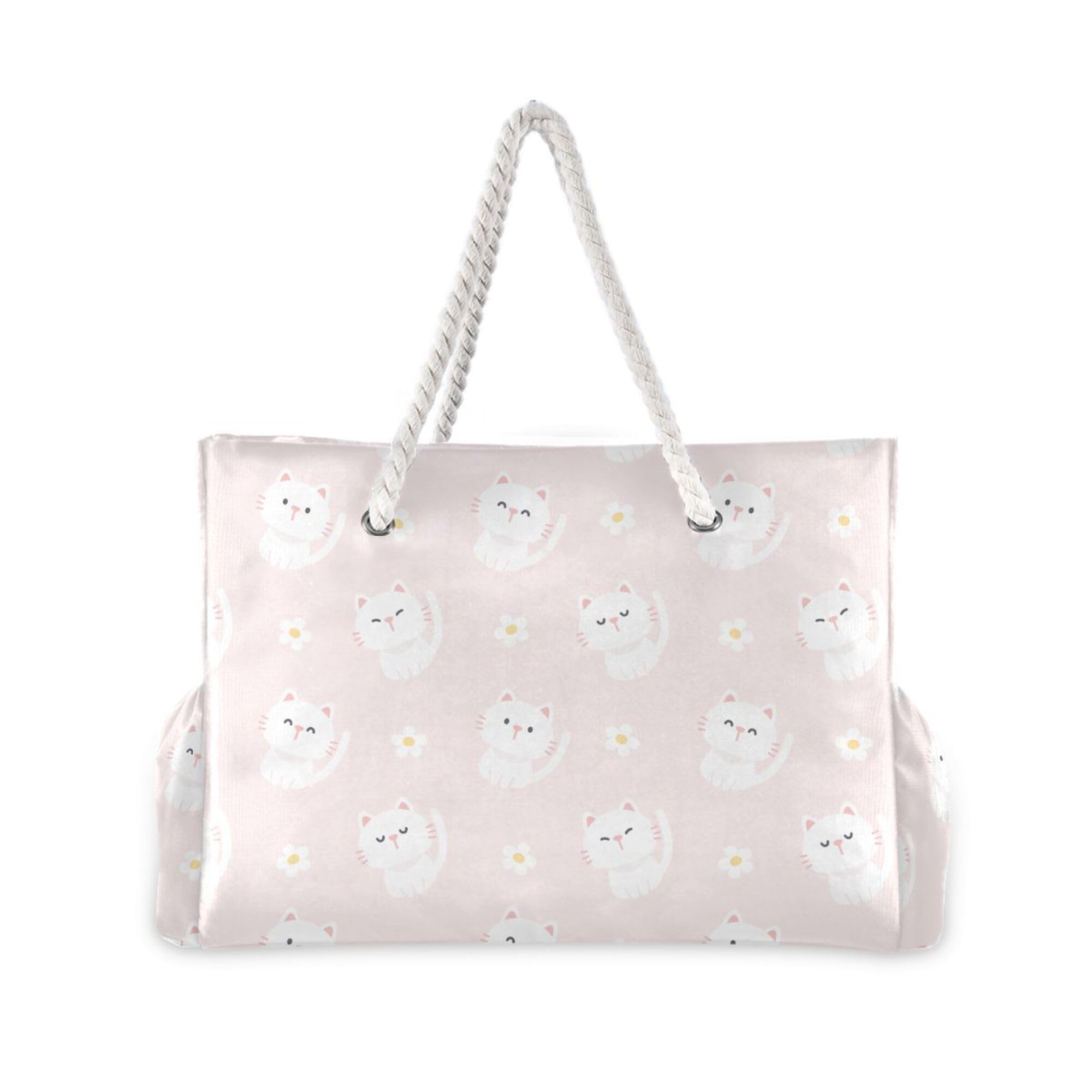 ALAZA Große Strandtasche für Damen, Babytiere, Faultier, sanddicht, Strandtasche, wasserdicht, mit Reißverschluss, Nasstaschen, Reisen, Fitnessstudio, Schwimmtasche