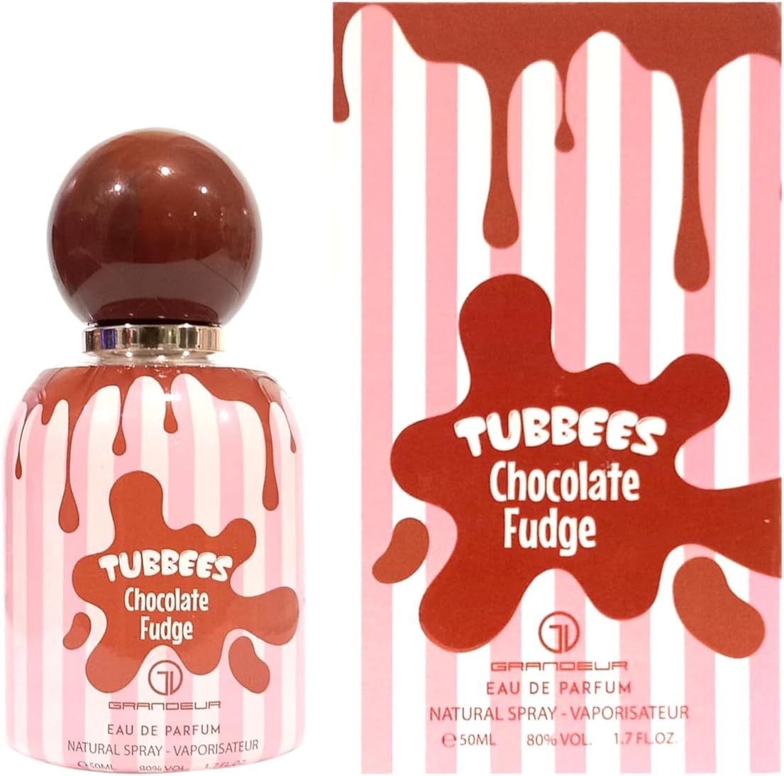 – Grandeur Tubbees Perfume 50ML - Chocolate Fudge | Unisex Kid-Friendly Gourmand-Inspired Fragrance