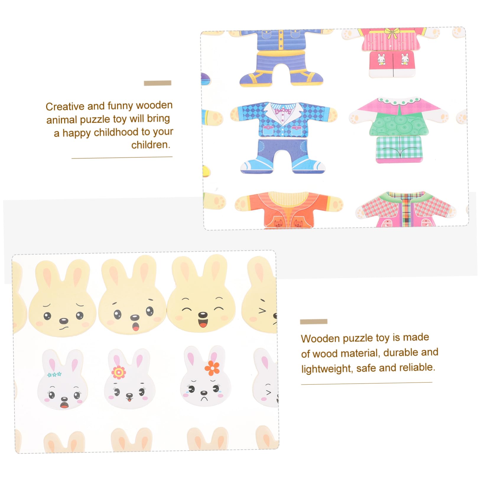 Toddmomy Juego de Madera de Animales para Niños Diseño de Dibujos Animados, Juego Educativo Creativo para Mejorar la Creatividad y Diversión