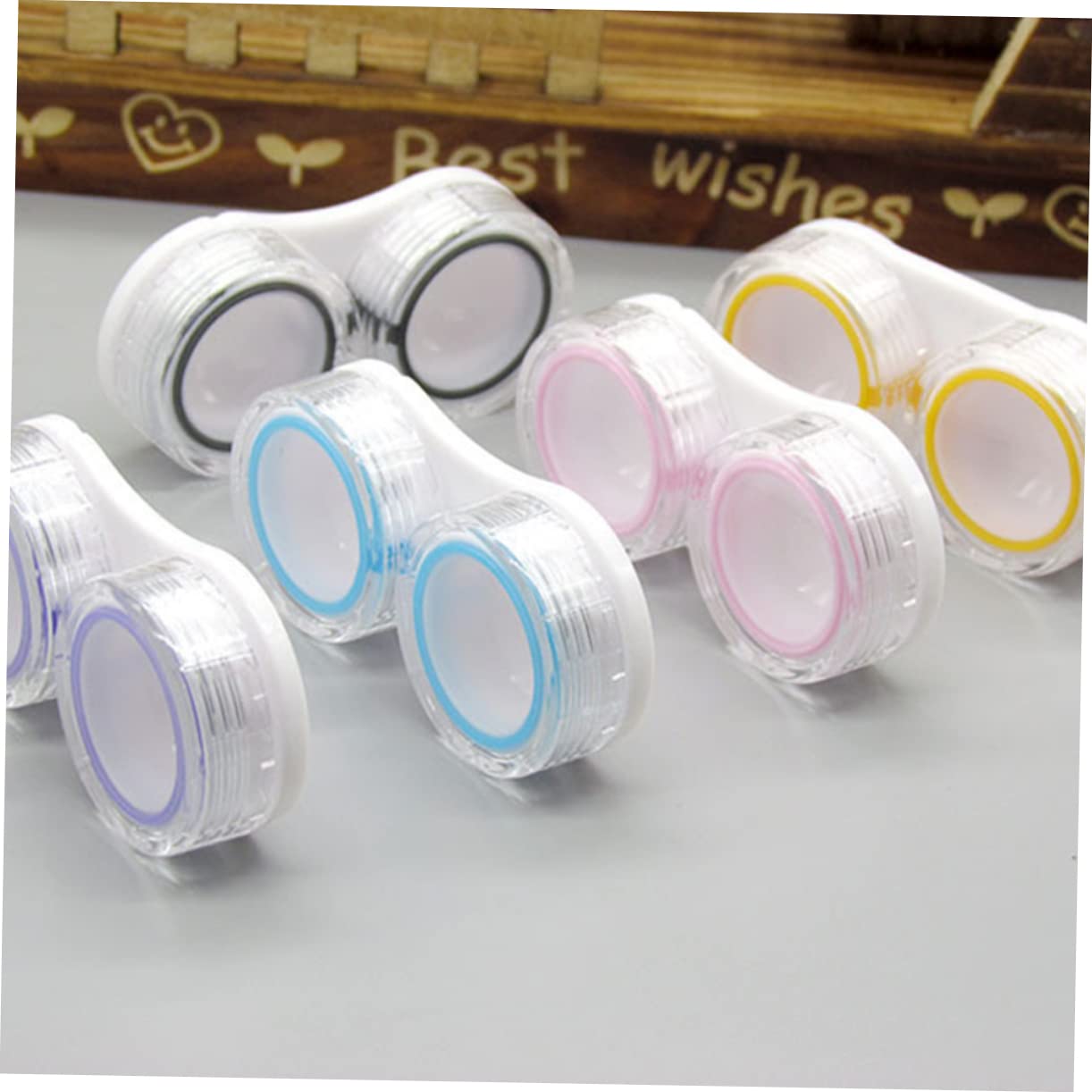 Didiseaon 45 Pz custodia per lenti simpatico astuccio per lenti a contatto lenti a contatto carine applicatore di lenti a contatto contenitori organizzatore di lenti contenitore per lenti