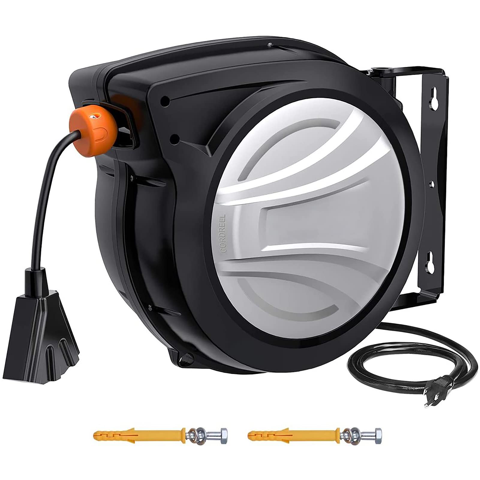 Buy Extension Cord Reel, 65ft Retractable Extension Cord + 4.5ft/12AWG