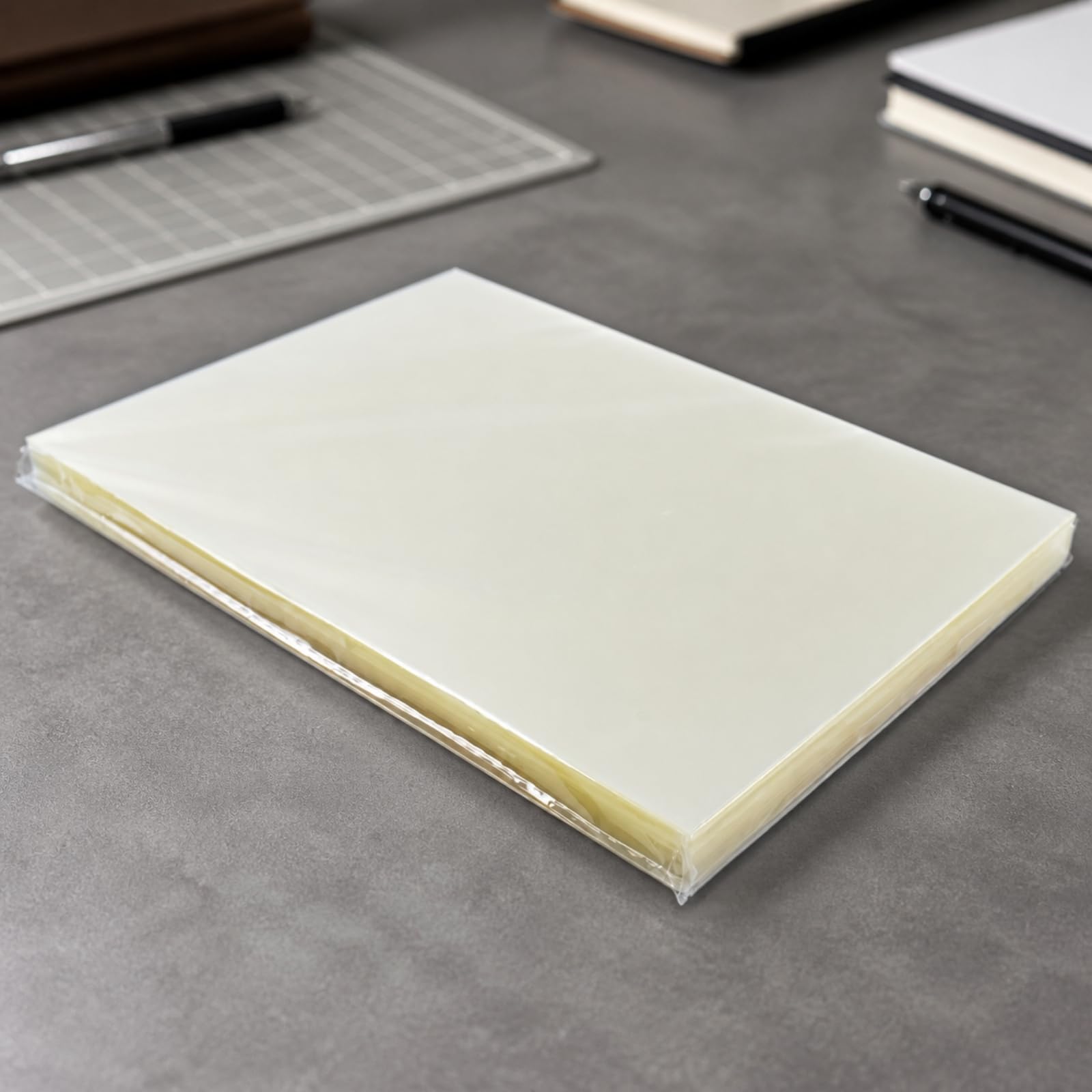 KESOTO 100 Pièces Feuille Cverture Feuille Plastique Imprimable Polyvalent Protège-Document pr Documen Manipulés,