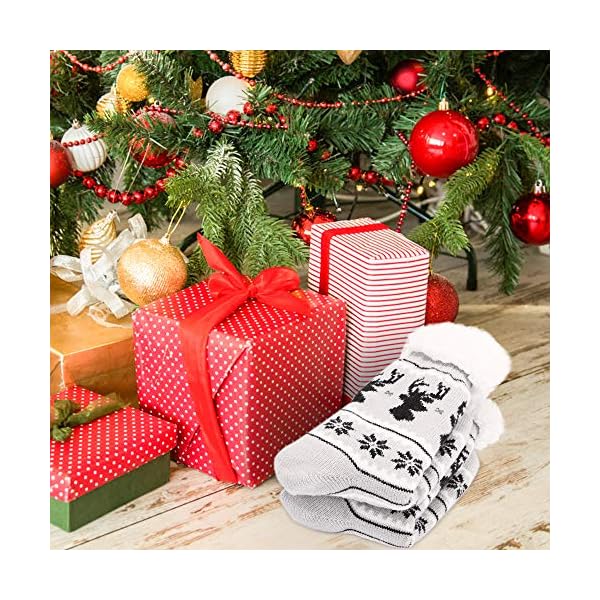 Calmare Aiglam Fleece Socken, Pantoffel Socken, Weihnachtssocken Damen Gemütliche Weiche Vlies Beleg Pantoffel Bett… – Bild 8