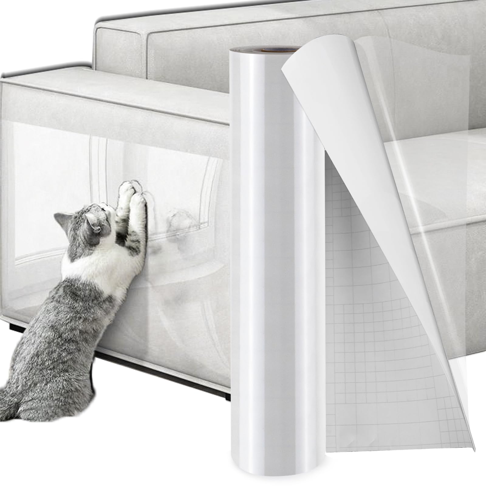 Protection canapé chat anti griffe 42cmx5m pour un salon préservé au quotidien