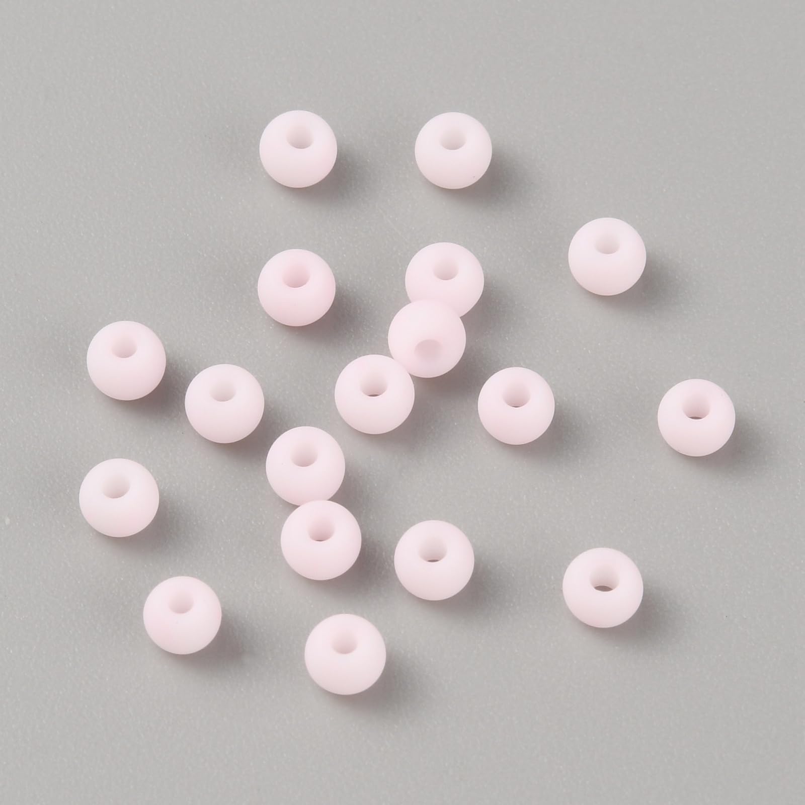 Craftdady 320pcs Glass Seed Beads Pink Matte Mini Glass Beads 4mm for Women Girls DIY Bracelet Necklace Making Crafting