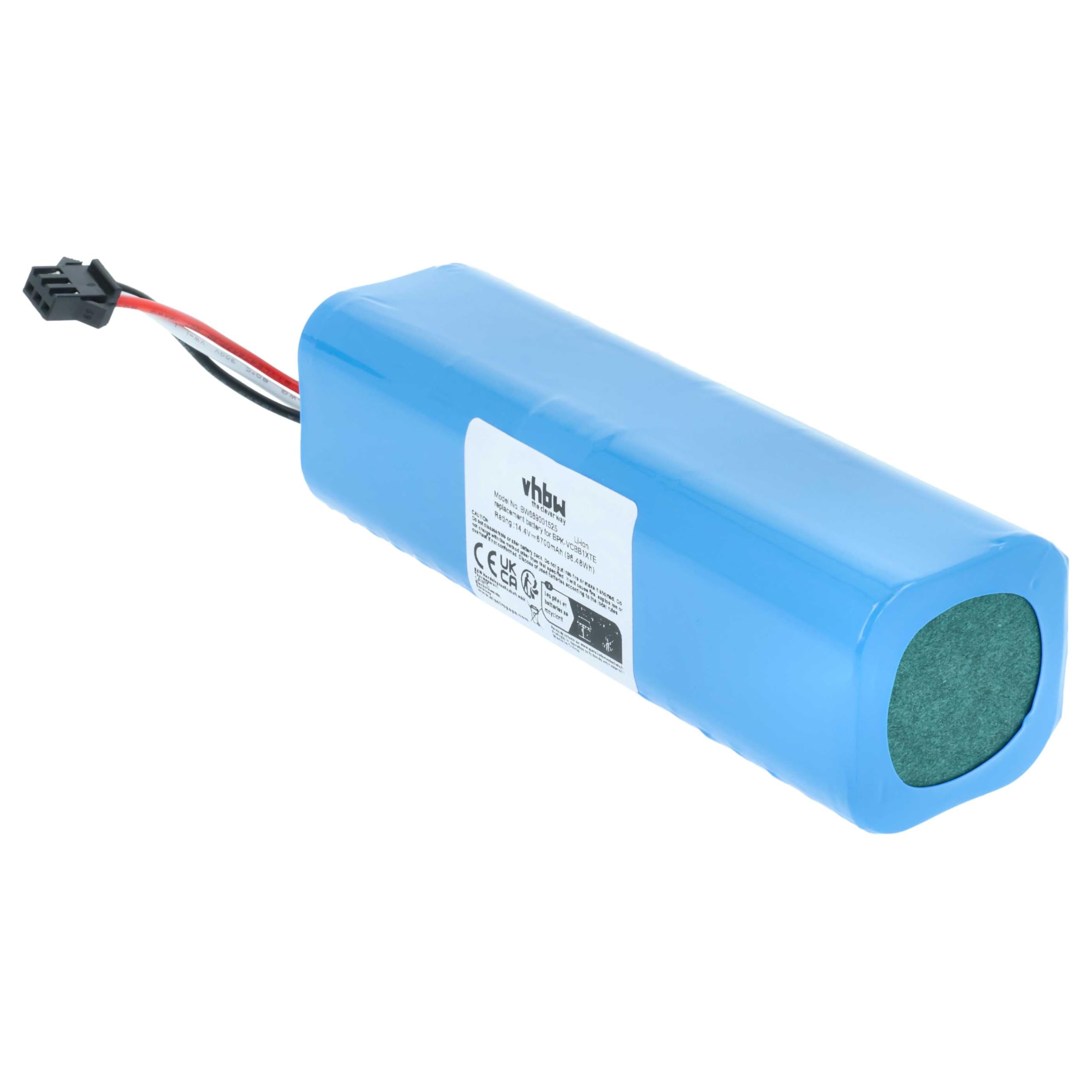 vhbw 1 x zamiennik baterii Xiaomi SUN-INTE-279, 4INR19/66-2, SUN-INTE-181 do domowego odkurzacza (6700 mAh, 14,4 V, litowo-jonowy)