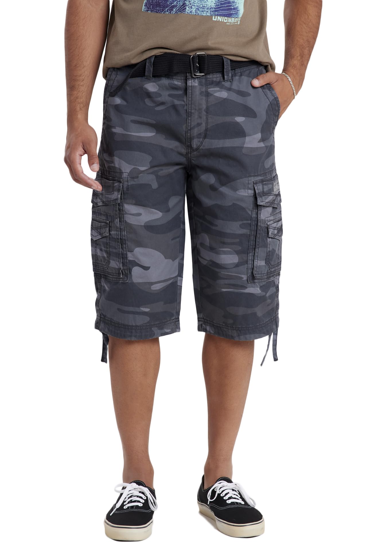 UNIONBAY Men's Cordova Belted Cargo Short Messenger - Reg and Big & Tall Sizes