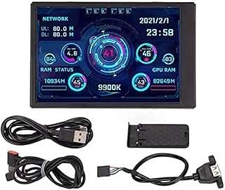 Pitxsgsia 3.5 Inch IPS Type-C Secondary Screen Computer CPU GPU RAM HDD MonitorUSB Display for Freely AIDA64 Mini Monitor