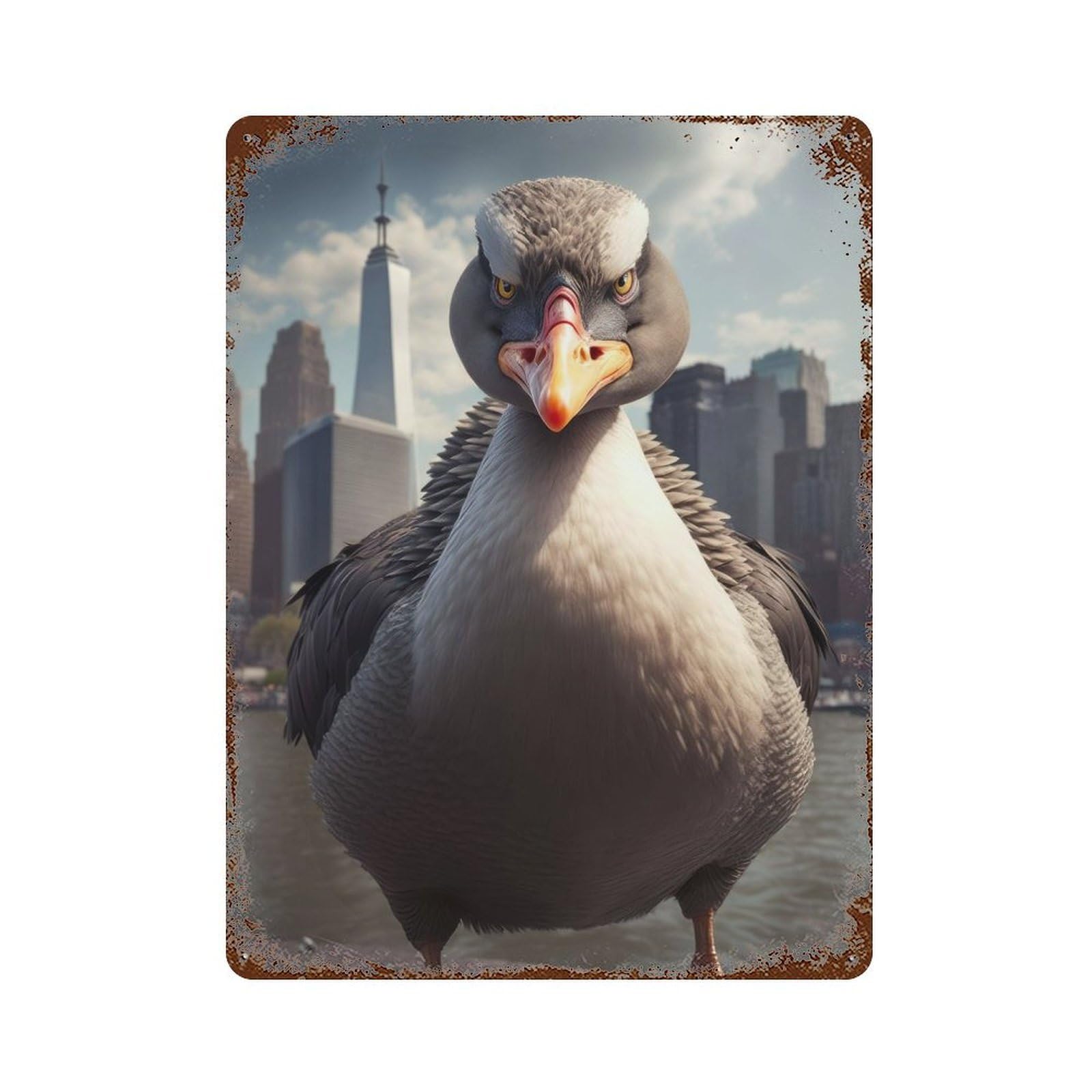 Angry Goose Retro Metal Sign 15.7"x11.8", Ideal for Cafe, Home Bar And Lounge Decor