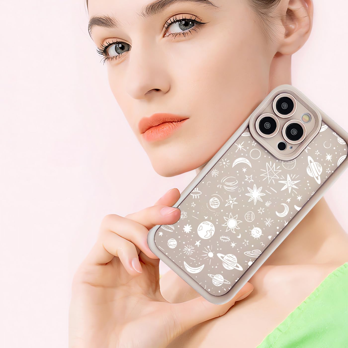 Custodia Honor X8a Silicone Morbido Con Design Pianeti - Antiurto E Sottile, Protezione Fotocamera
