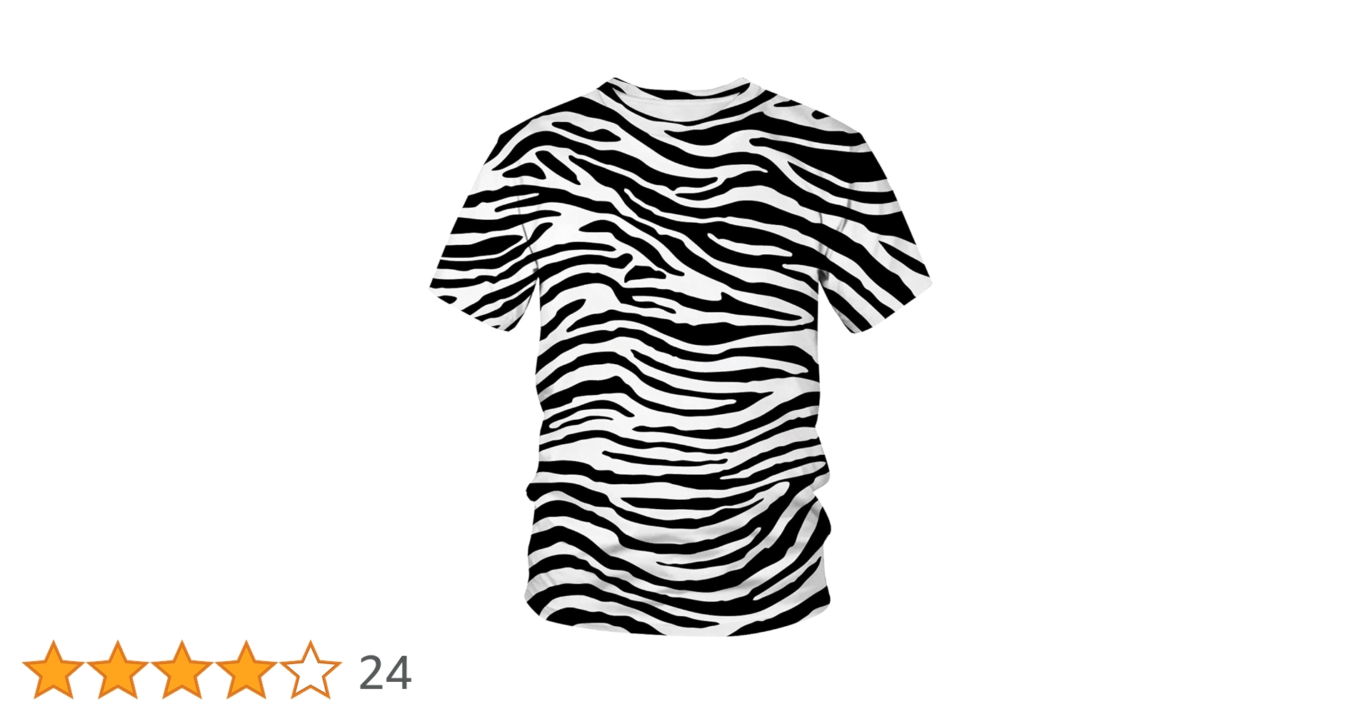 Lurhonp Men's Zebra Print Novelty Short Sleeve T-Shirt