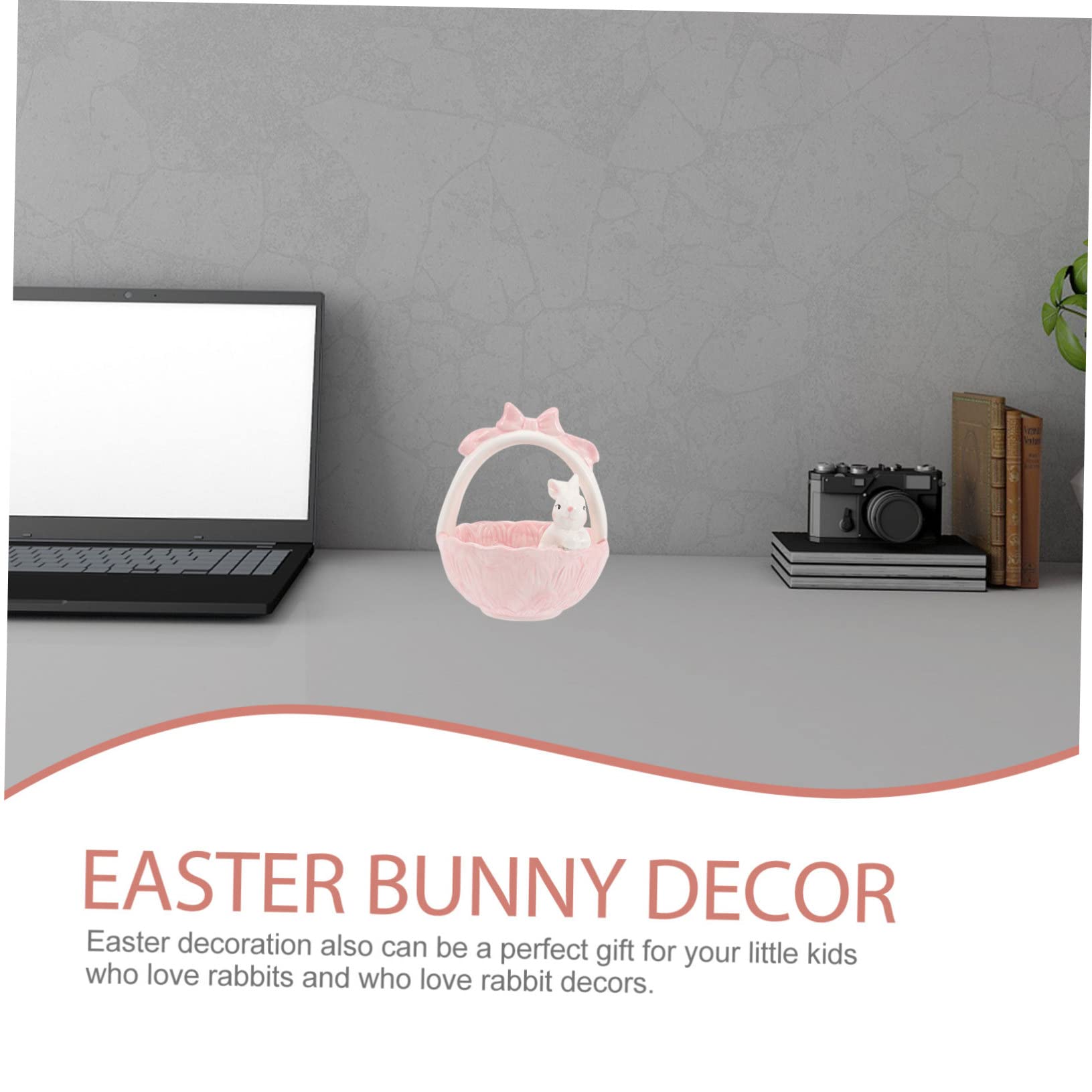 Cabilock 2 Pz cesto di Pasqua bonbon ciotola di caramelle coniglietto bidone easter bunny easter basket piccole statue di conigli da scrivania decorazione della statua di coniglio ceramica