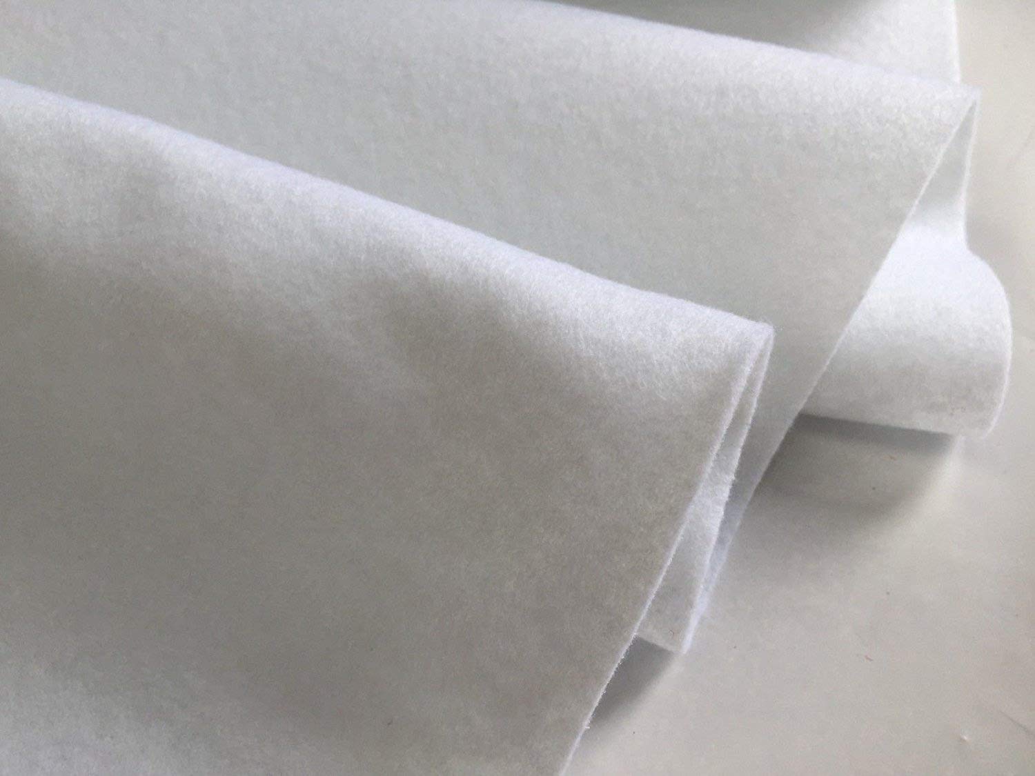 HomeBuy Felt Fabric Material Craft Plain Colours Polyester 102cm Wide (Sold By Meter) (White)