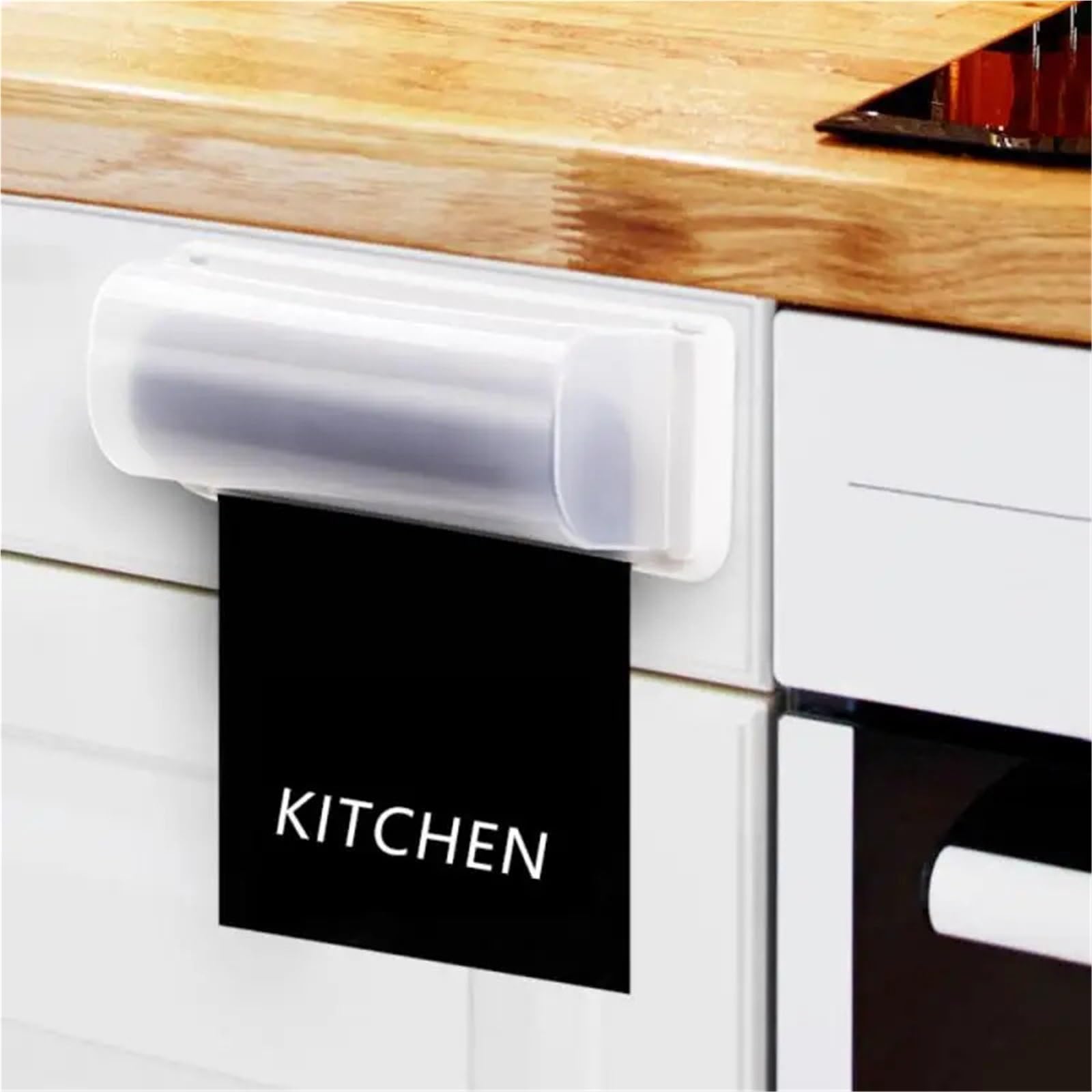 Caja de Almacenamiento Bolsas Basura, Soporte for montado en la Pared, contenedor plástico extraíble for Cocina, dispensador for baño, 5 uds