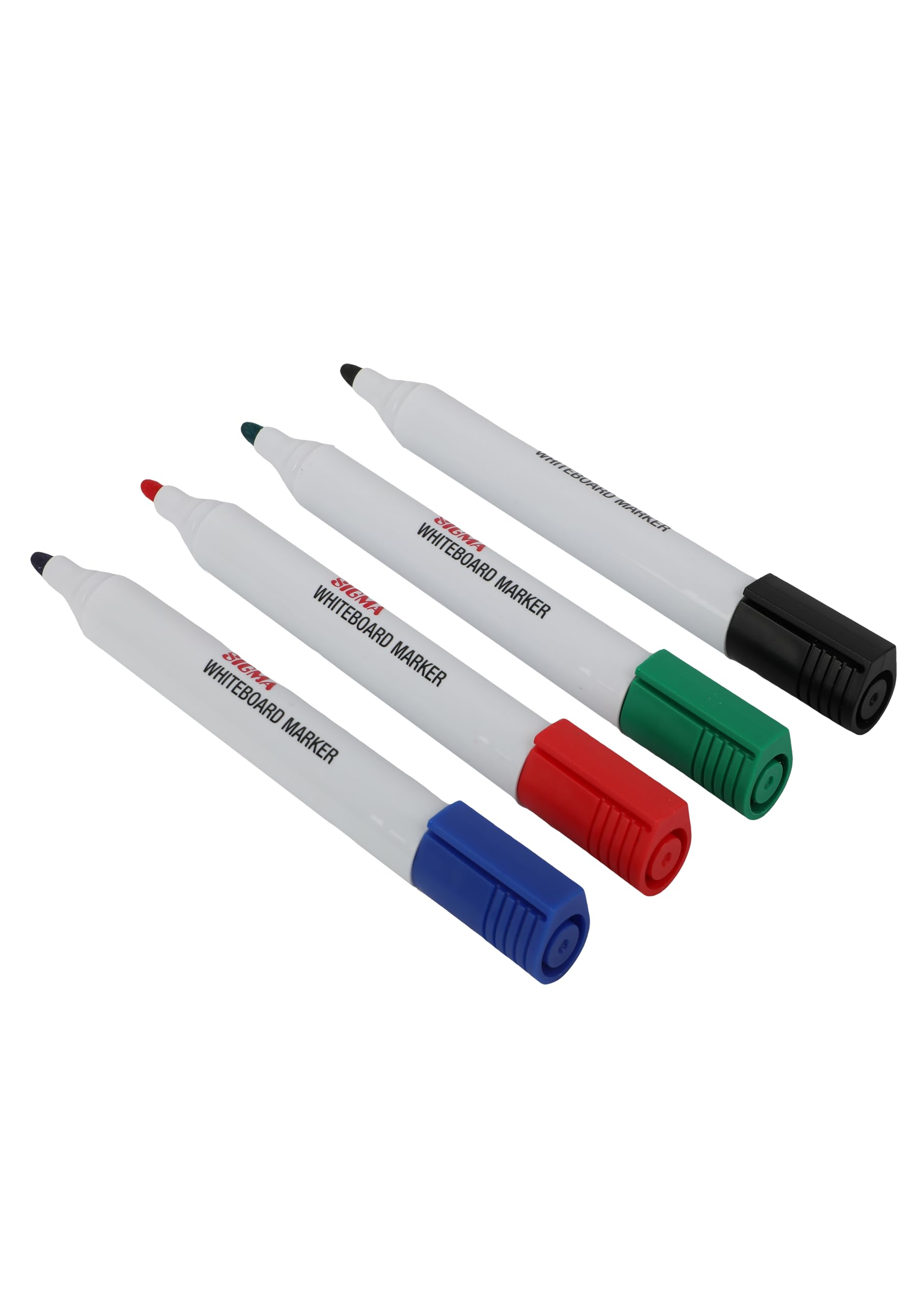 Sigma Whiteboard Marker with Eraser, Assorted Colors, Pack of 4