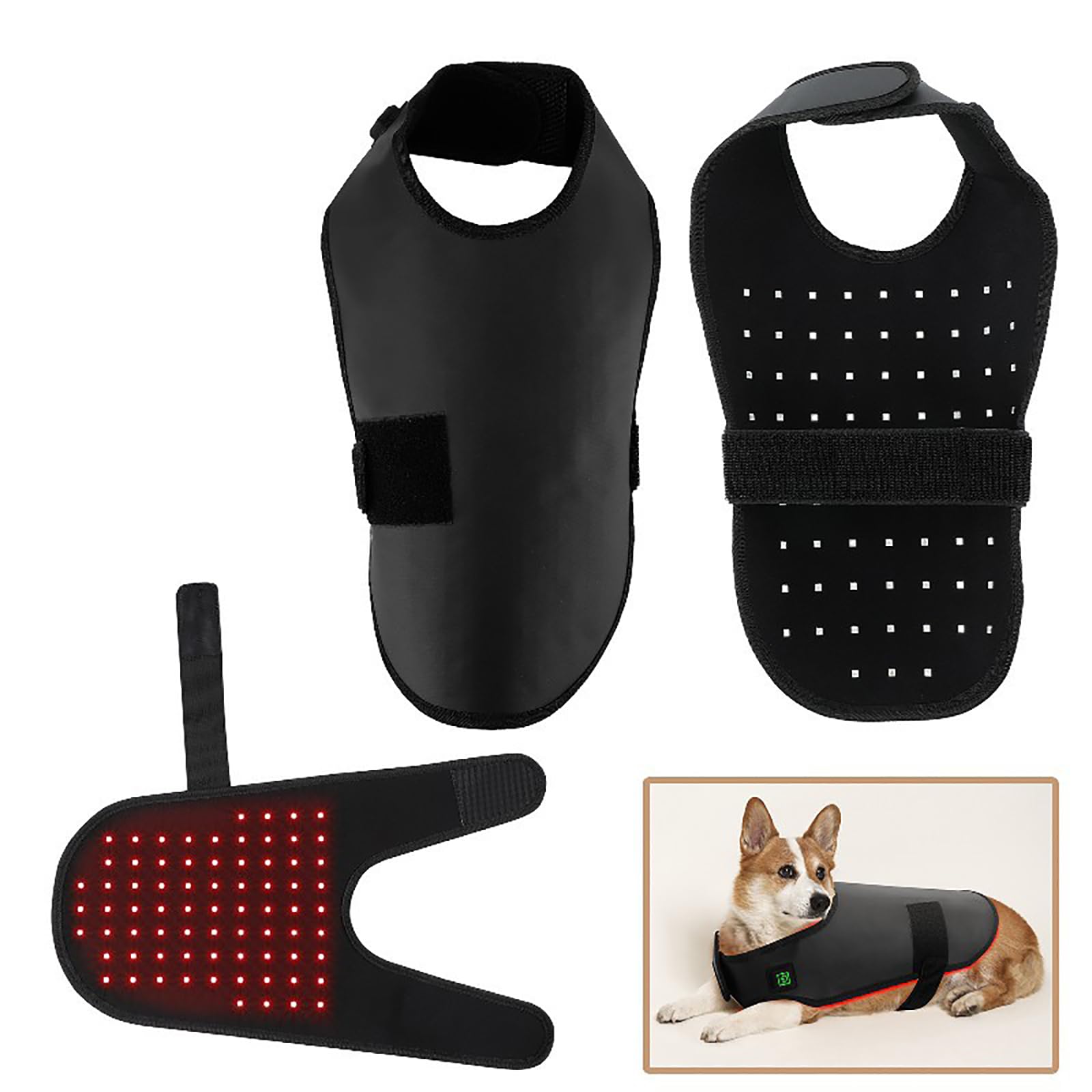 Mlkhesy Red/Light Infra Therapy Belt Pets, Portable Wearable Self-Timed Therapy, For Dogs Joints Pain Relief, Fracture Healing, Wound Healing