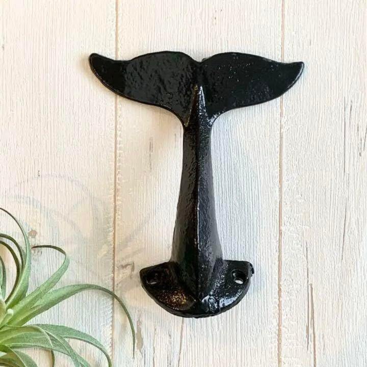 Amazon.co.jp: クジラのしっぽ フック ホエールテール 上着掛け 鋳鉄 