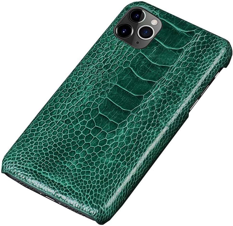 Peau d'autruche coque iPhone 11 verte antichoc protection KANUZ