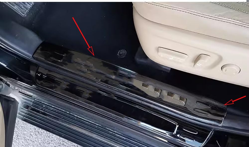 Car Accessories Stainless Steel Inner Door Sill Protector Cover Door Entry Guard Plate Sticker 4PCs Compatible with Toyota — view 3