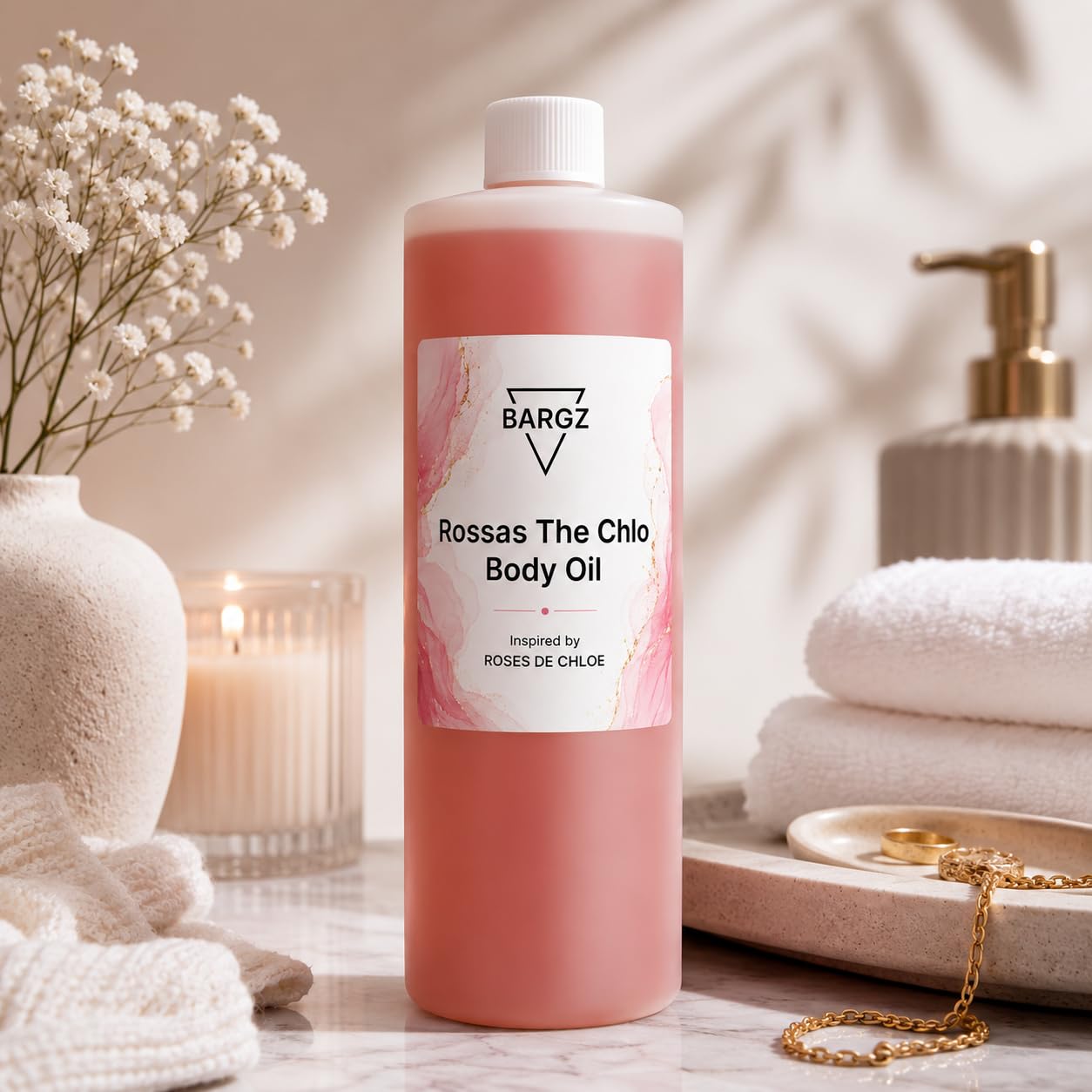 Bargz 10oz Rossas The Chlo (Inspired by Chloe Roses De Chloe) Body Oil For Women Scented Fragrance