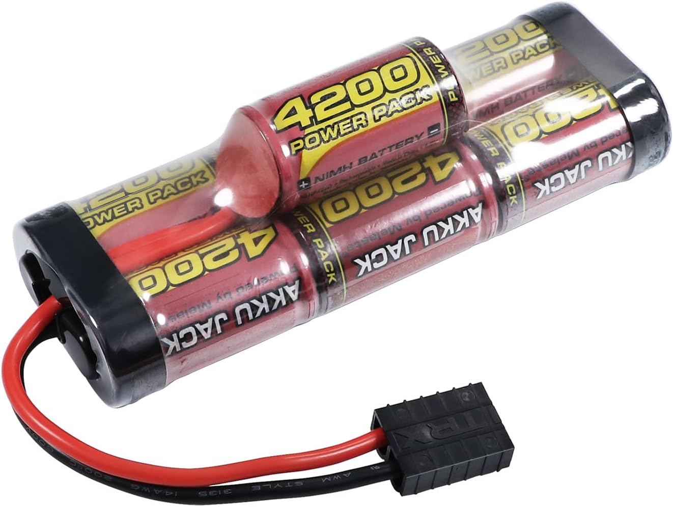 melasta 8.4V 4200mAh Hump NiMH Battery Pack Suitable for Tracxas RC Racing Car Truck Boat Tank RC Hobby, 7-Cell Rechargeable RC Nimh Battery