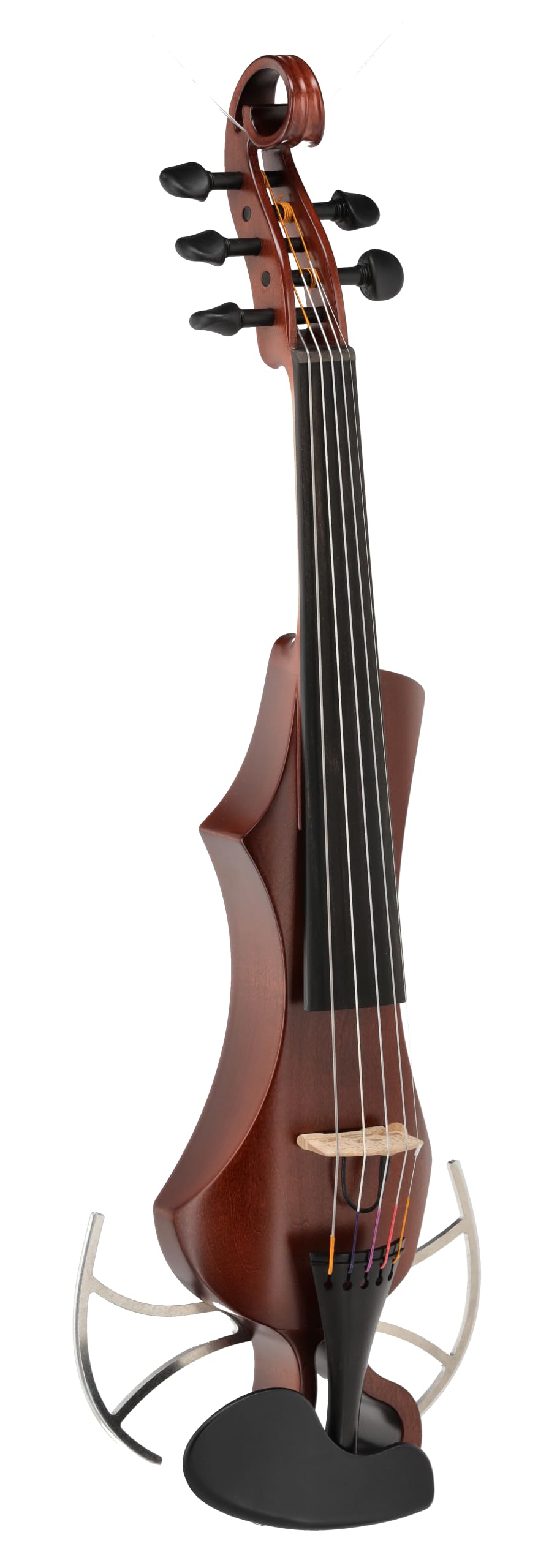 Violino elettrico GEWA, violino elettronico, Novita 3.0 rosso-marrone con adattatore per poggiaspalla, 5 corde