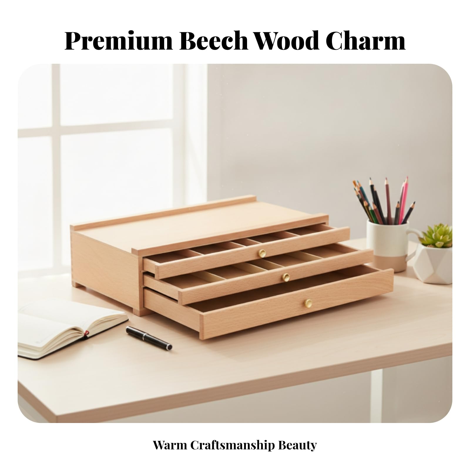 Contenitore con perficie periore |, Cassettiera in Legno per, Robusto, Scrivania, ambiente scolastico Scuola, Studenti, 4 Strati
