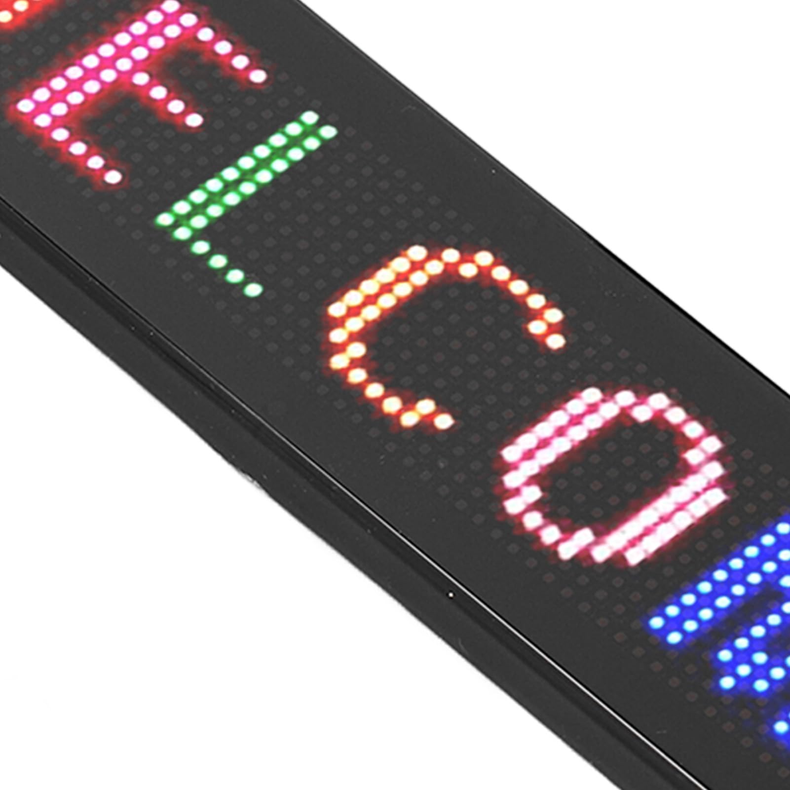 Insegna a LED per Auto, Insegna a LED Personalizzata USB Programmabile a Colori Controllo App Bluetooth Display a LED Insegna per Finestra a LED per Auto DC5V 12x72