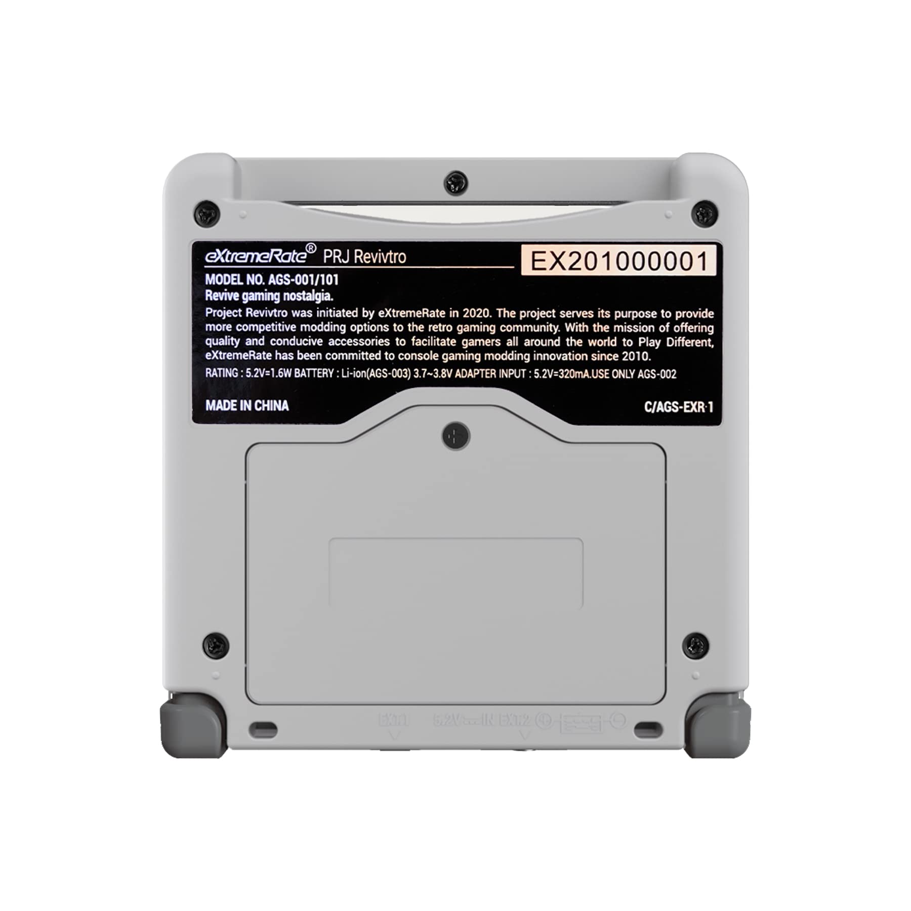 eXtremeRate Carcasa de Repuesto para Game Boy Advance SP, Funda con Botones y Placa de Cubierta, Compatible con Pantallas IPS y LCD Estándar - No Incluye Consola ni Pantalla, Clásico 1989 GB DMG-01