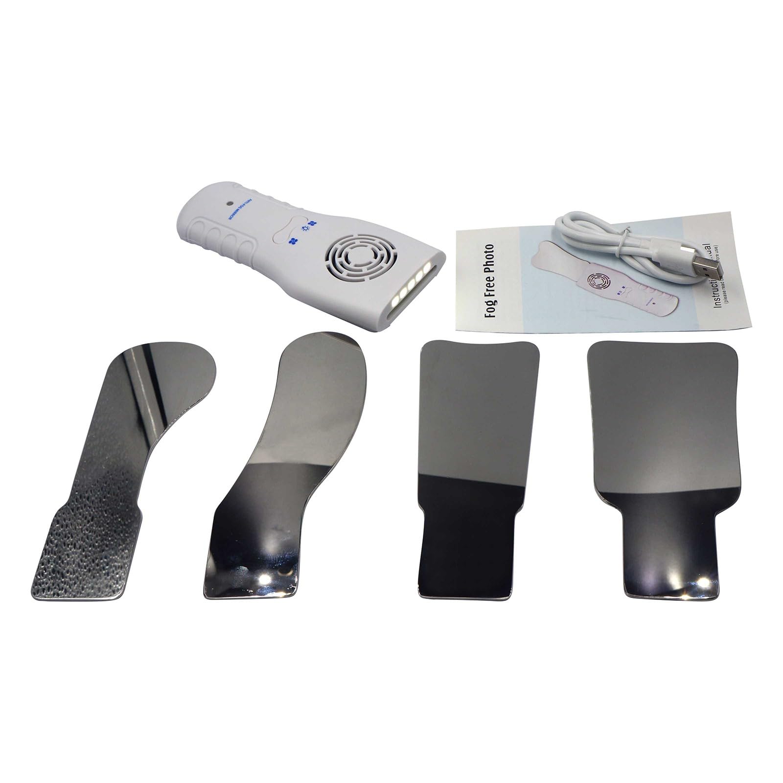 Miroir antibuée dentaire LED pour photographie orale désembuage buccal lingual occlusal
