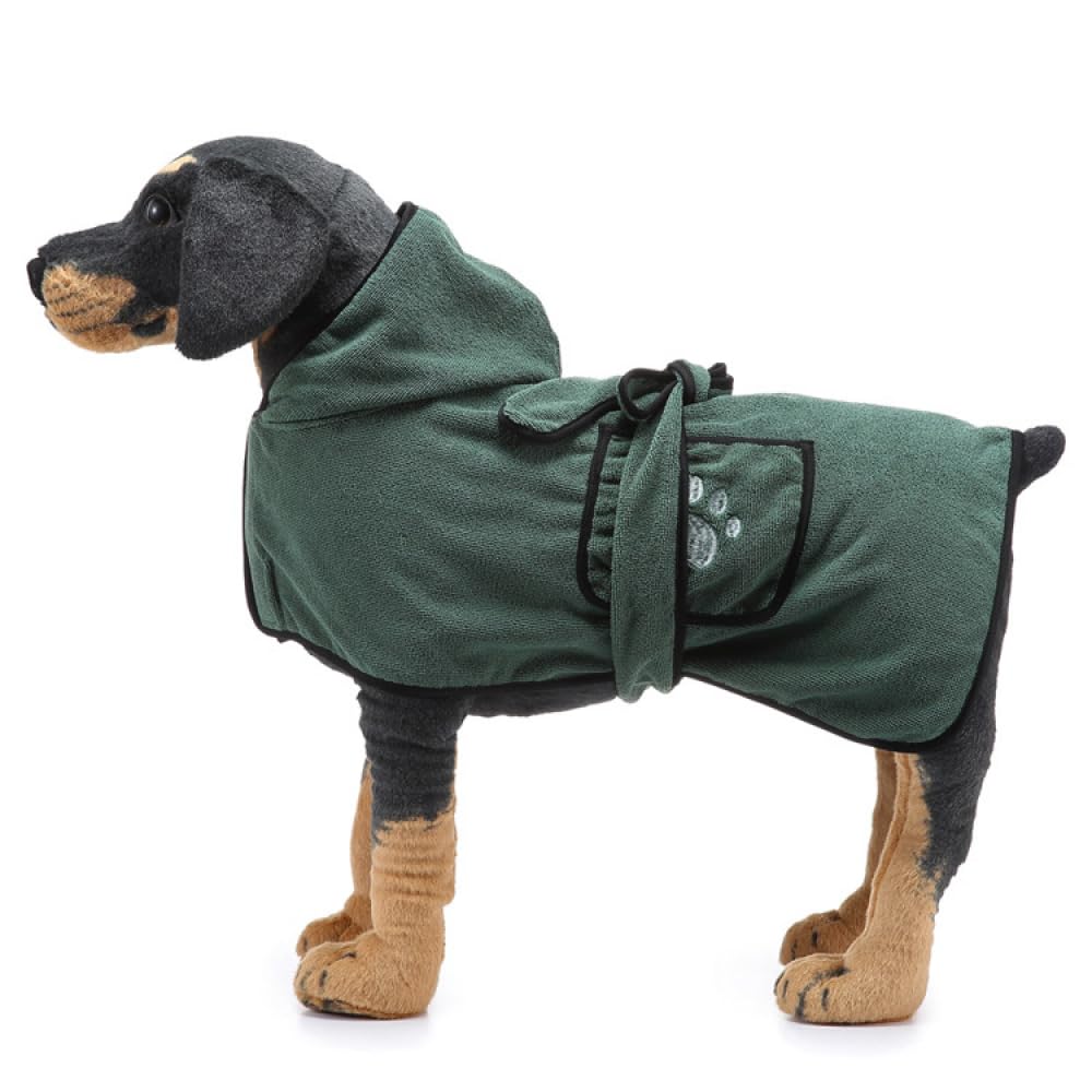 HAZARA Pet Power Toalla Absorbente Toalla de baño para Perros Manta de baño de Doble propósito Suministros para Mascotas Toalla de Ducha Lavable para Mascotas Juego de 2-Green|| L