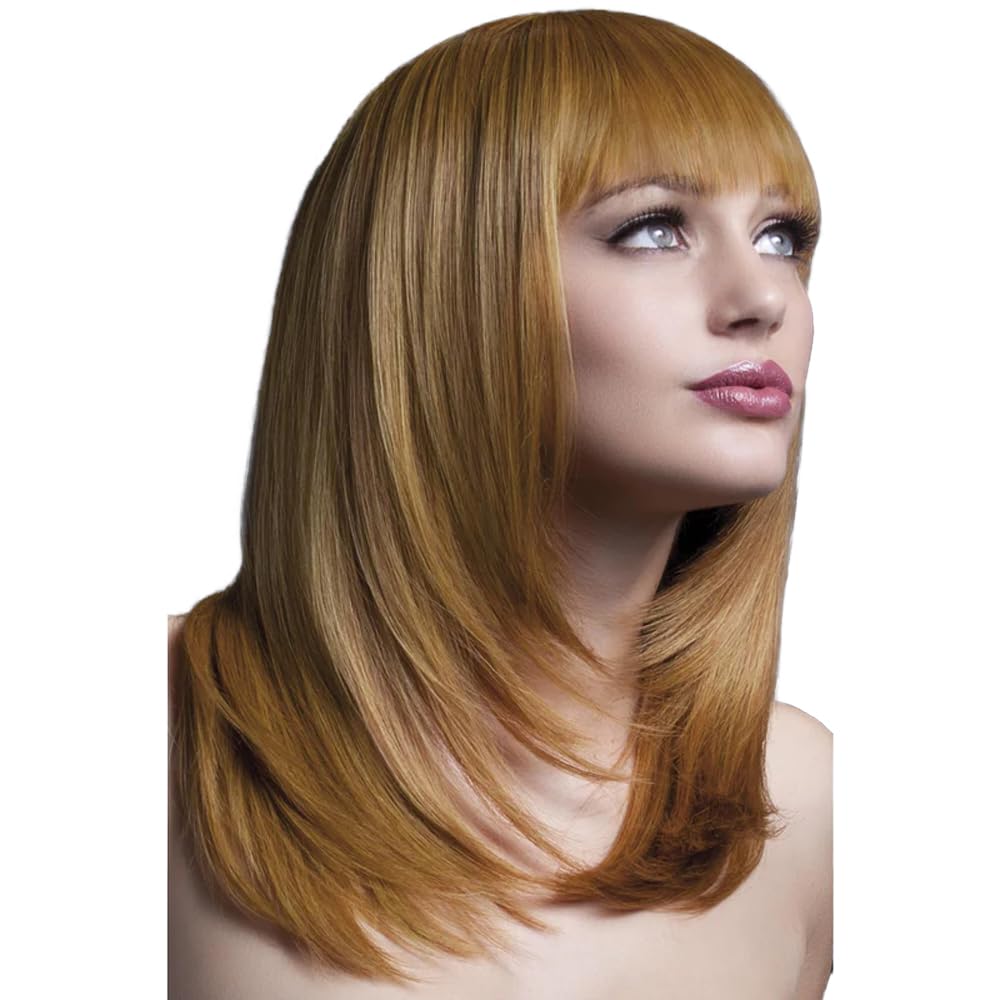 Smiffy's Fever Women's Tanja Wig, One Size, Auburn - Wig Fever Tanja Auburn Long Fancy Dress 19 Red