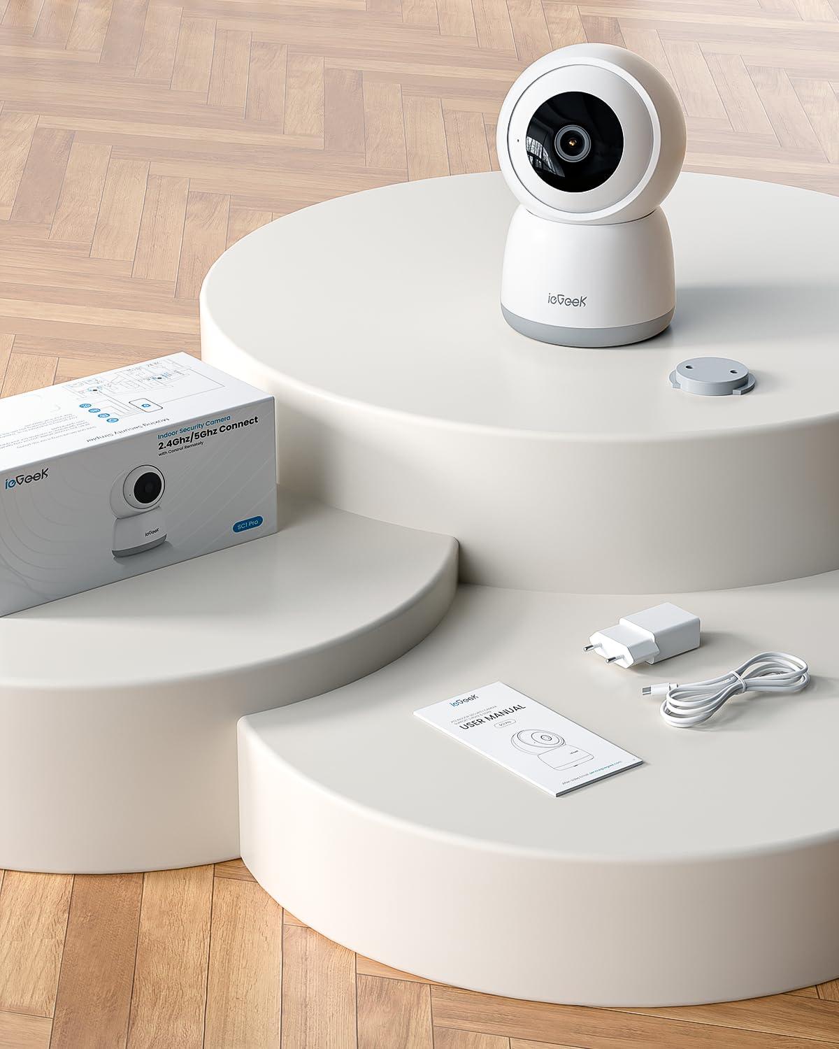 ieGeek 5MP Camera Surveillance WiFi Interieur 360° - 2.4G/5GHz Camera Interieur WiFi