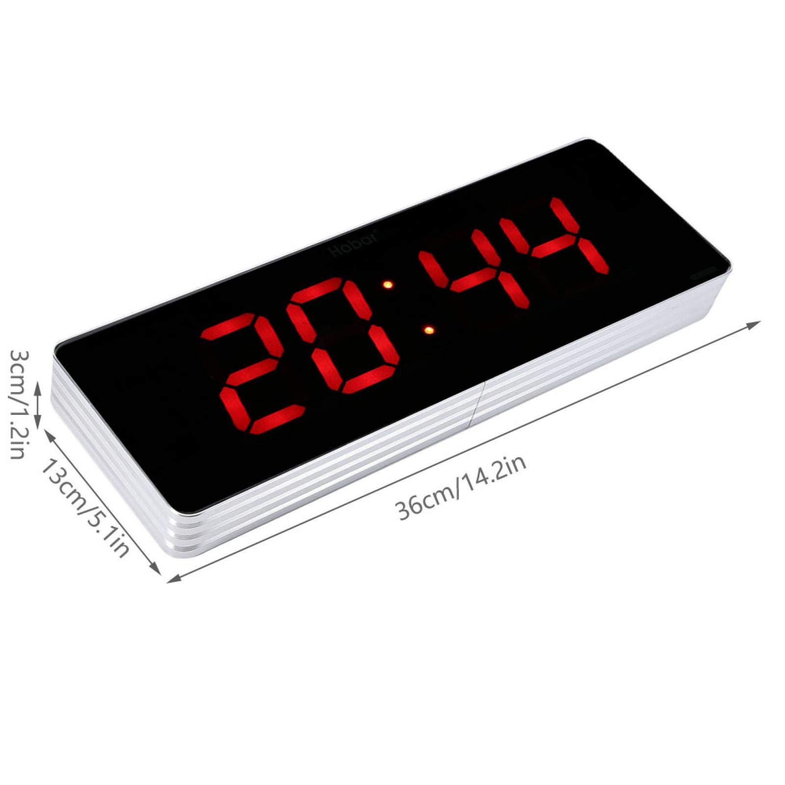 Orologio Digitale, Orologio Digitale a LED Orologi da Parete in Lega di Alluminio per Camera da Letto da Ufficio Spina UE 110‑240V(Hour+Minute)