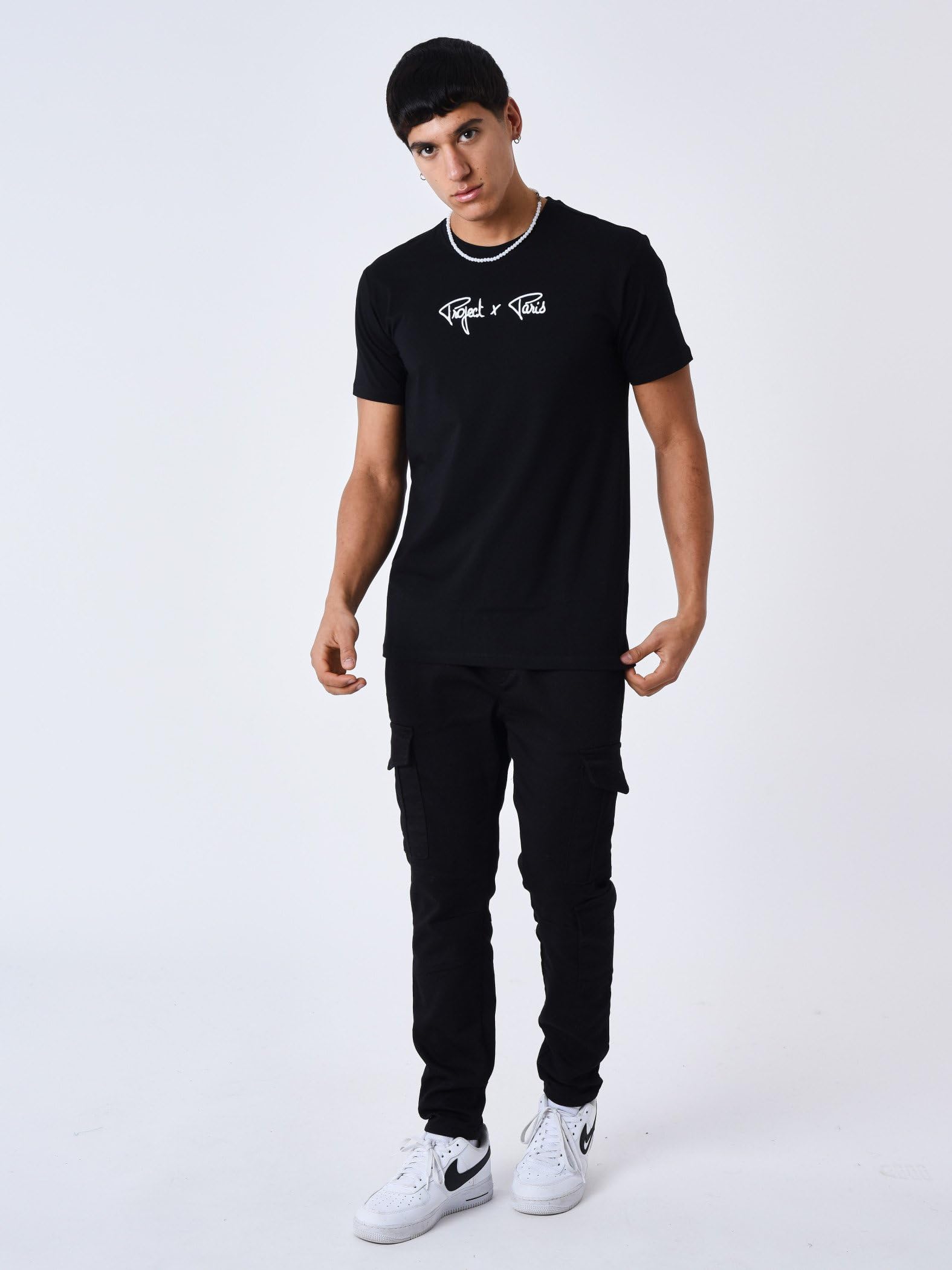 T-Shirt Project X Paris Signature à Broderie Relief Texturée Noire