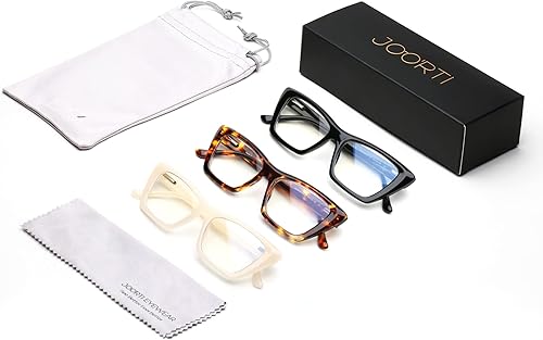 Miniatura 6 de JOO'RTI Paquete de 3 lentes de lectura con bloqueo de luz azul de ojo de gato para mujer, diseño elegante, moderno y lindo