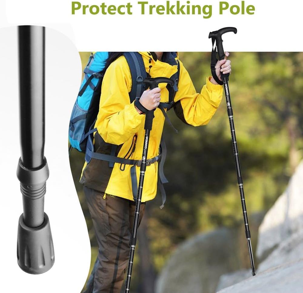 OTraki Gommini per Bastoni da Trekking 11 mm 6 Pezzi antiscivolo in gomma | Puntali in Gomma per Nordic Walking e Passeggio, adatti ad Asfalto, Ciottoli e Montagna